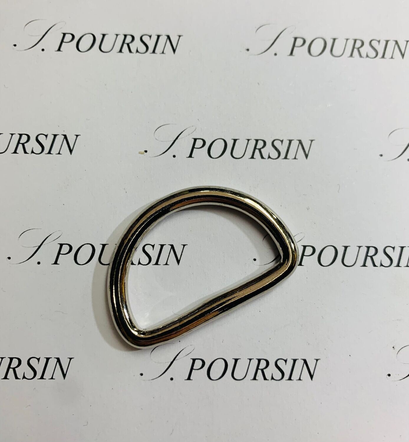 Dé 1/2 Rond 27x39 Long Soudé Laiton Poli Bille Nickel -  lot de 10 pièces