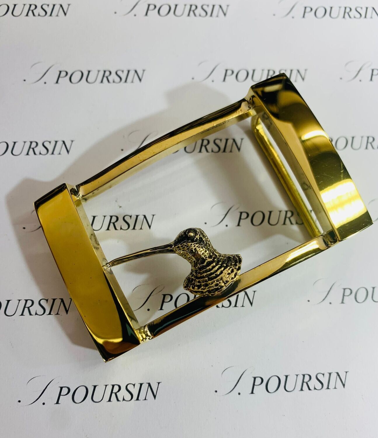 Boucle double 245/35 "Bécasse" à Pont & Tenon Laiton Poli Main - 1 pièce
