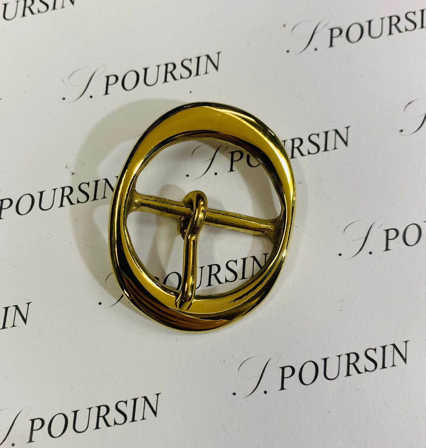 Boucle 222/27 Laiton Poli Main  - lot de 2 pièces