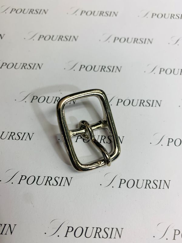 Boucle Double Off 18mm Laiton Poli Bille Nickel - lot de 2 pièces