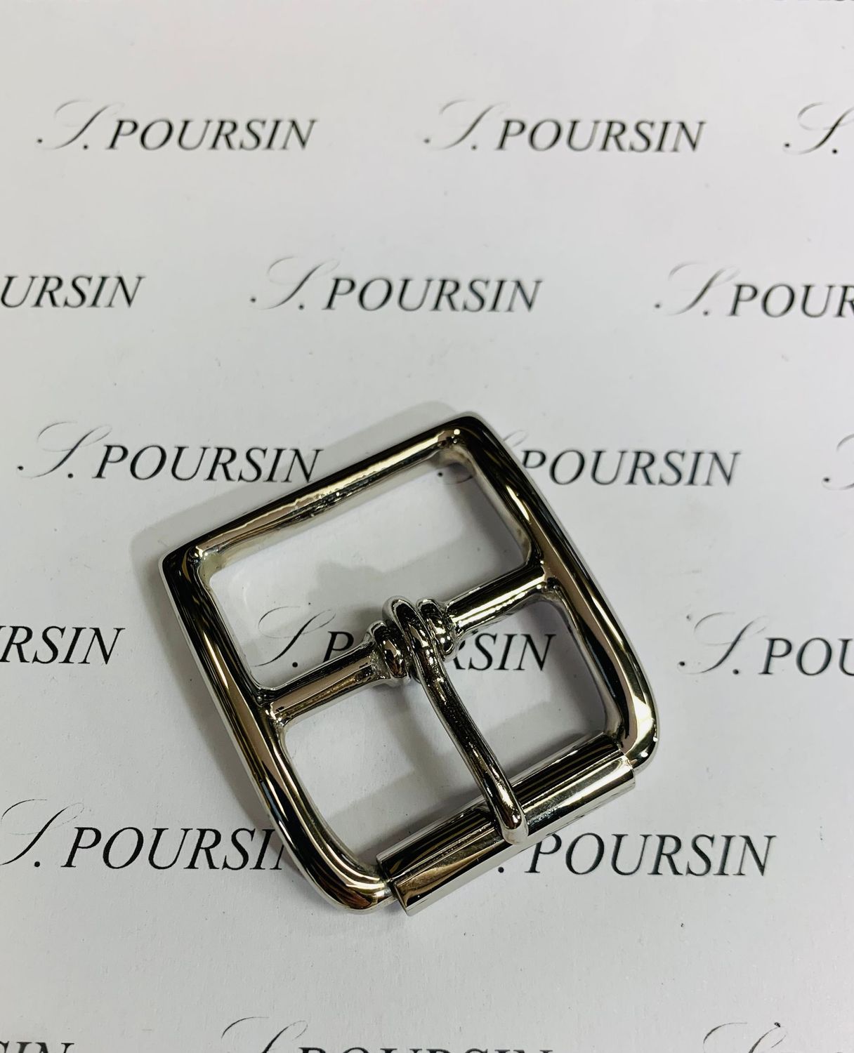 Boucle Etrivière 30mm Ceinture à Rouleau Laiton Poli Main Palladium 1µ - 1 pièce