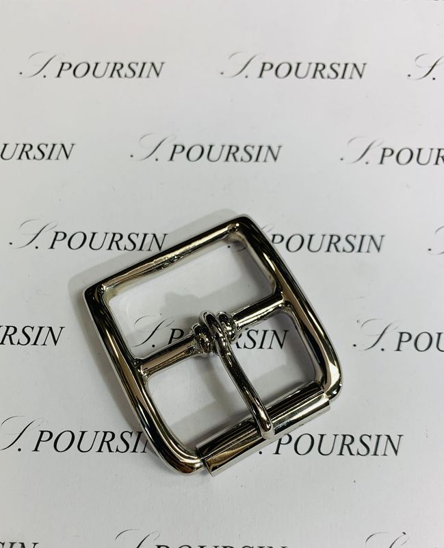 Boucle Etrivière 30mm Ceinture à Rouleau Laiton Poli Main Palladium 1µ - 1 pièce