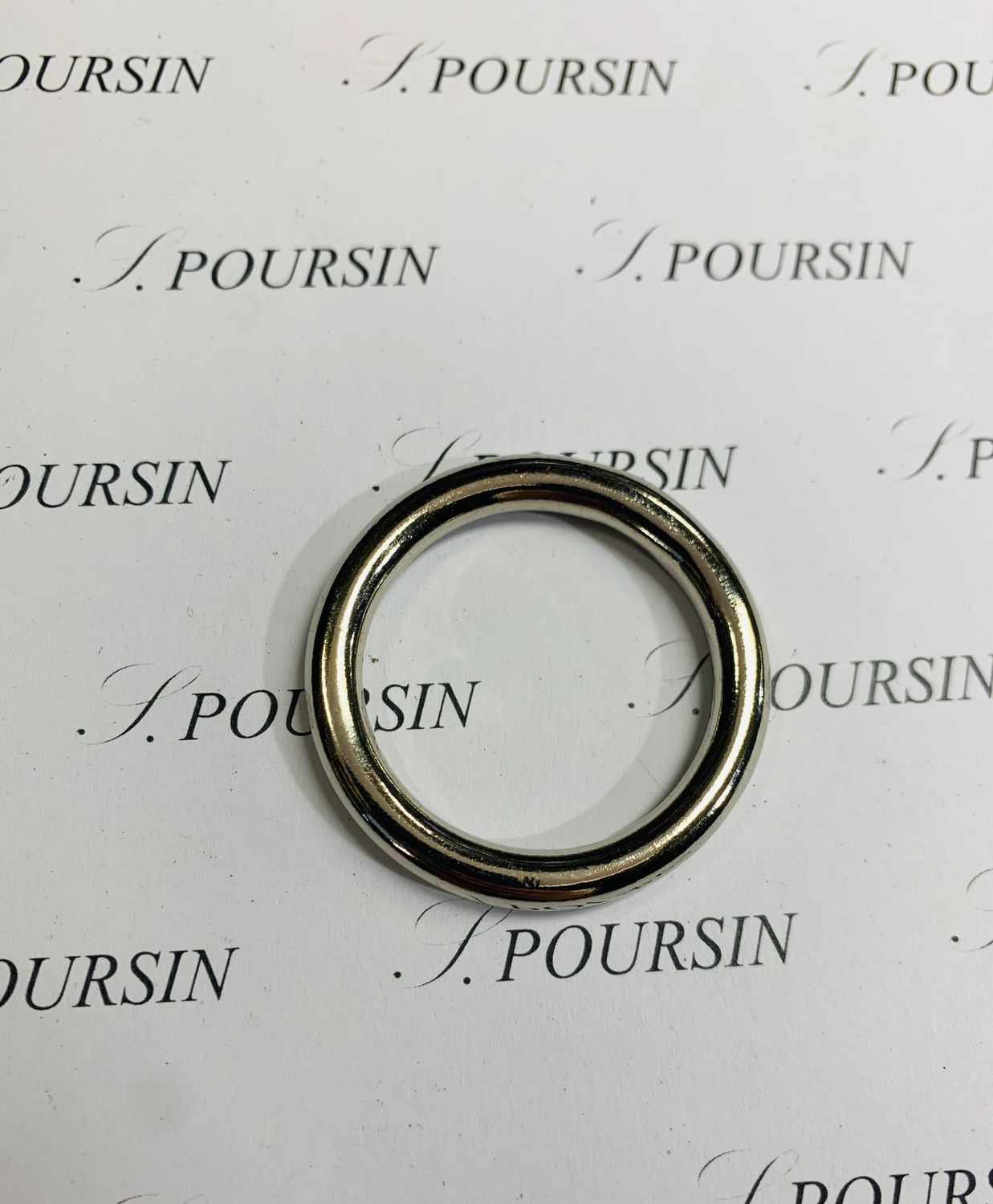 Anneau Soudé 30x49 Laiton Poli Bille Nickel - lot de 10 pièces