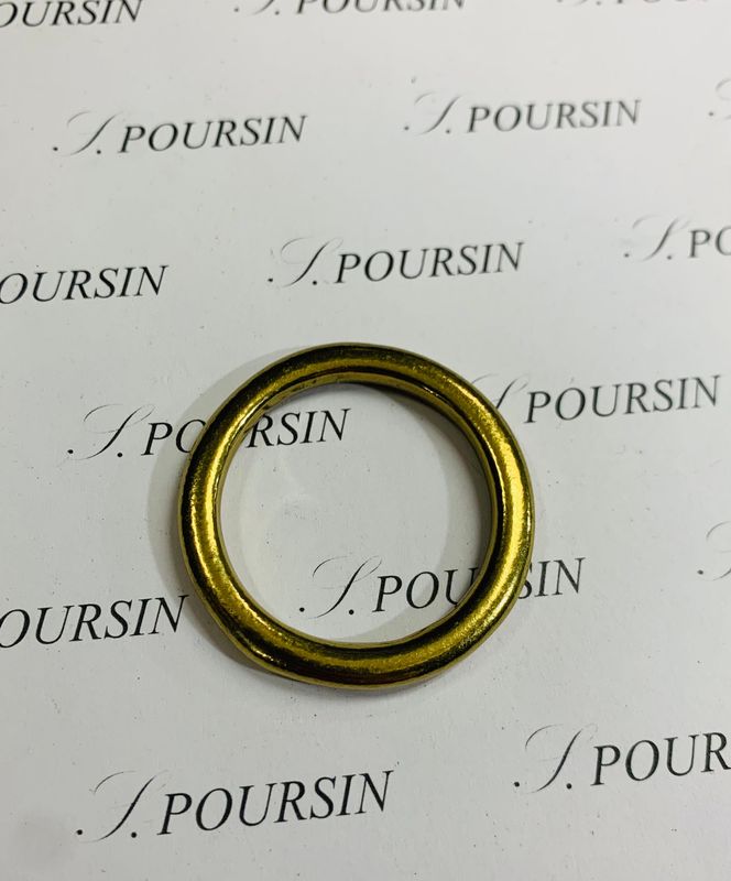 Anneau Fondu 30mm Laiton Poli Bille Verni - lot de 2 pièces