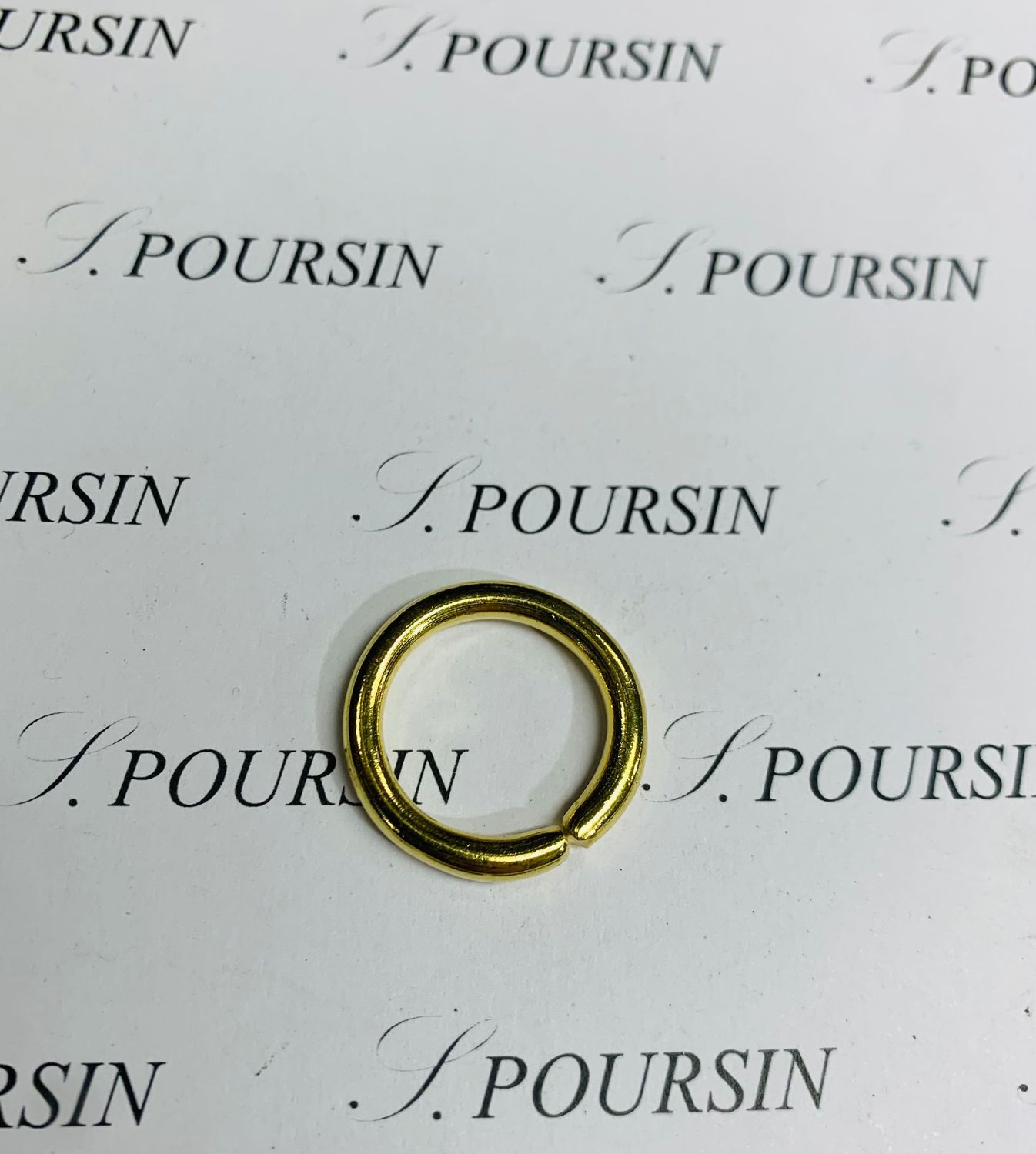 Anneau Non Soudé 16x30 Laiton Poli Bille  -  lot de 10 pièces
