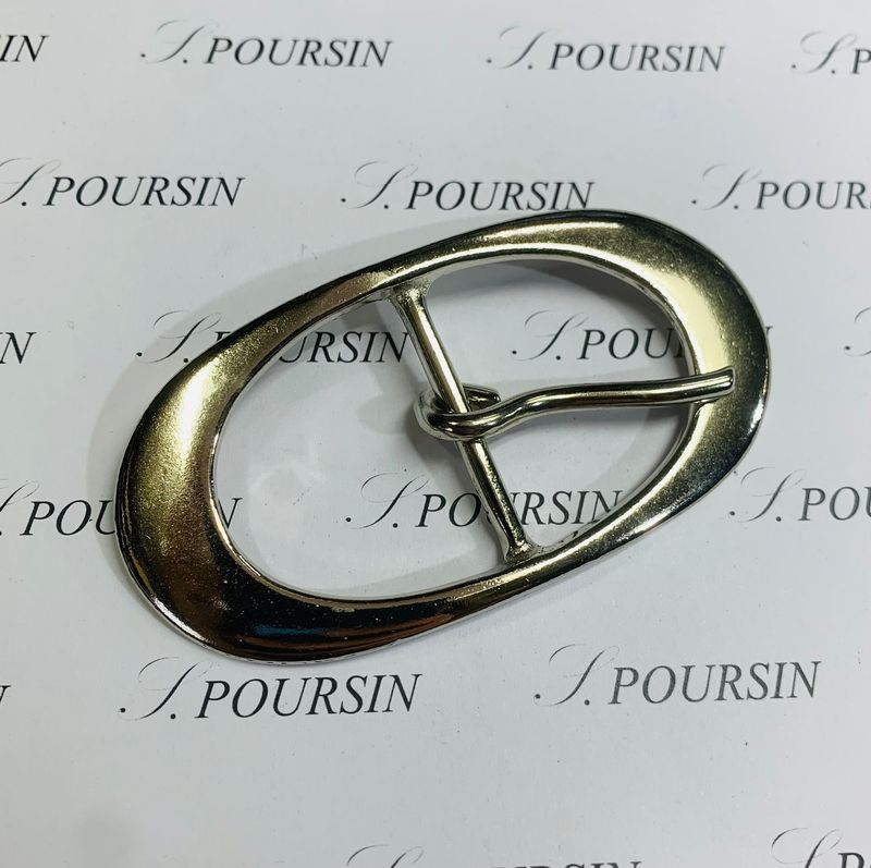 Boucle double 254/35 Laiton Poli Bille Nickel - 1 pièce