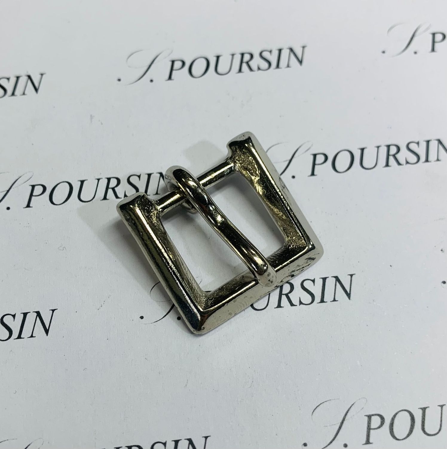 Boucle 648/15 Laiton Poli Bille Nickel- lot de 2 pièces
