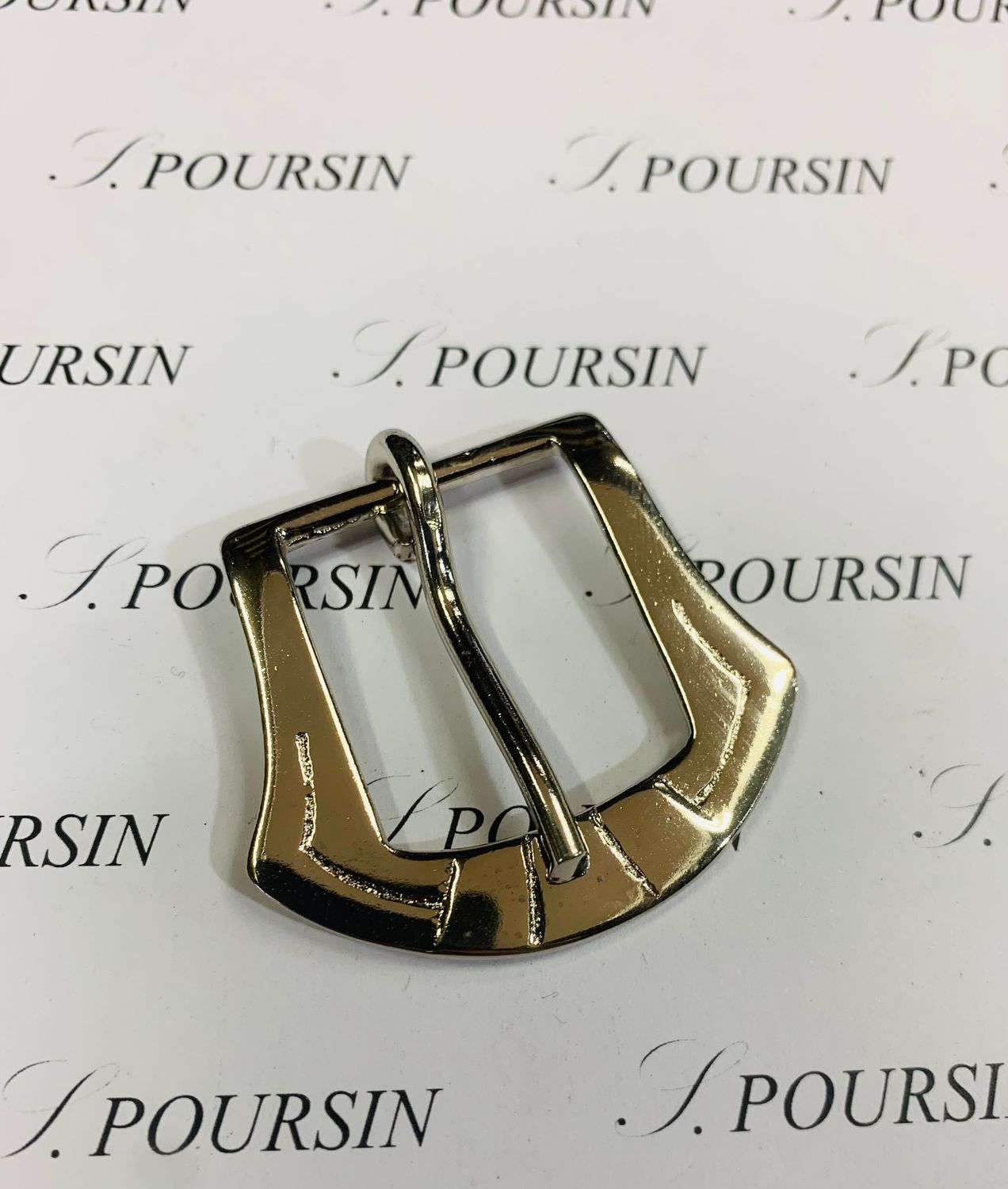 Boucle 8105/25 Laiton Poli Bille Nickel - lot de 2 pièces
