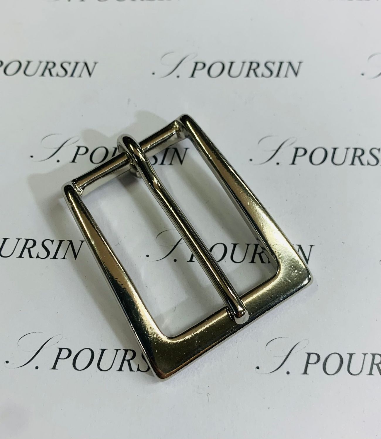 Boucle 35/25 Laiton Poli Bille Nickel - lot de 2 pièces