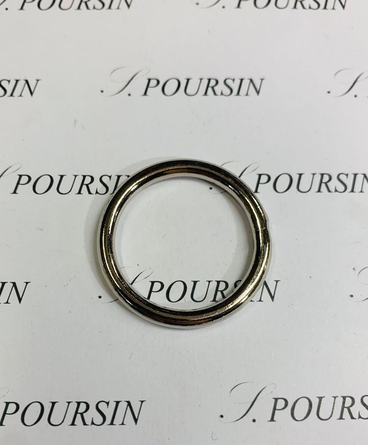 Anneau Soudé 25x34 Laiton Poli Bille Nickel - lot de 10 pièces