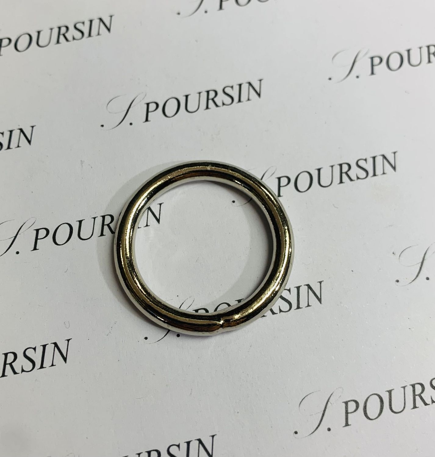 Anneau Soudé 25x39 Laiton Poli Bille Nickel - lot de 10 pièces