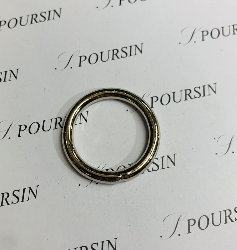 Anneau Soudé 25x39 Laiton Poli Bille Nickel - lot de 10 pièces