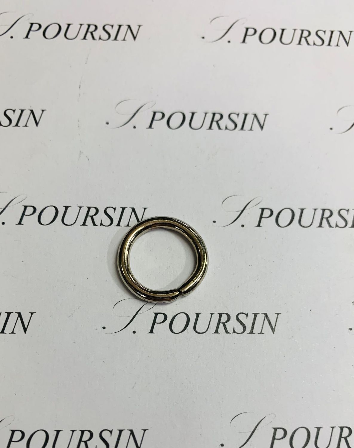 Anneau Non Soudé 12x22 Laiton Poli Bille Nickel -  lot de 10 pièces