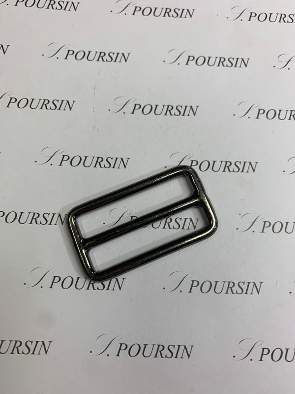 Dé à Barrette 40x39 (Coulant Dble) Soudé Laiton Poli Bille Nickel Noir Verni- Bonne Affaire! - lot de 5 pièces