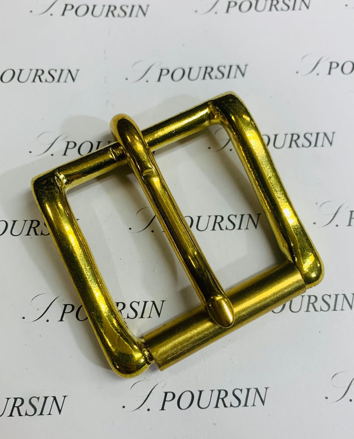 Boucle sous-ventrière 41mm CH Laiton Poli Bille - 1 pièce