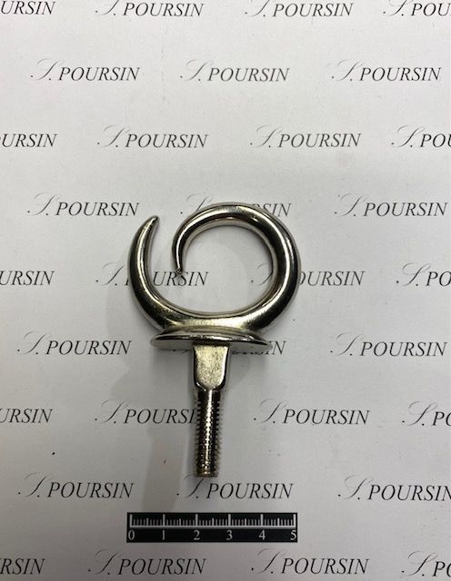 Crochet de Sellette N°4 Laiton Nickel - 1 pièce