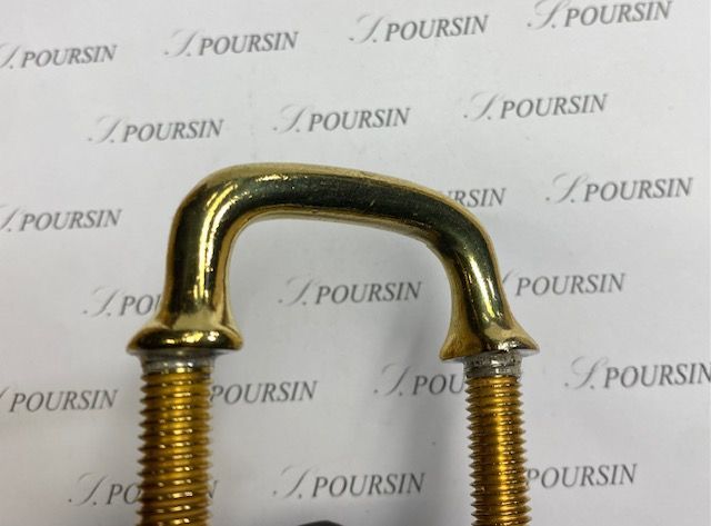 Pontet de Sellette 41 mm Laiton Poli Bille - Vis 10x60-  1 pièce