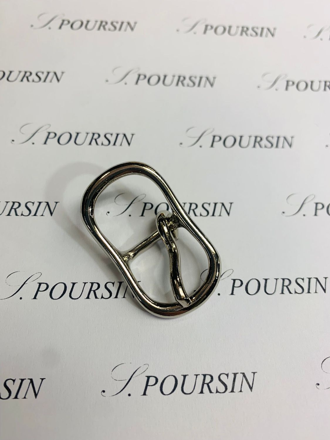 Boucle double 253/14 CH Laiton Poli Bille Nickel - lot de 2 pièces