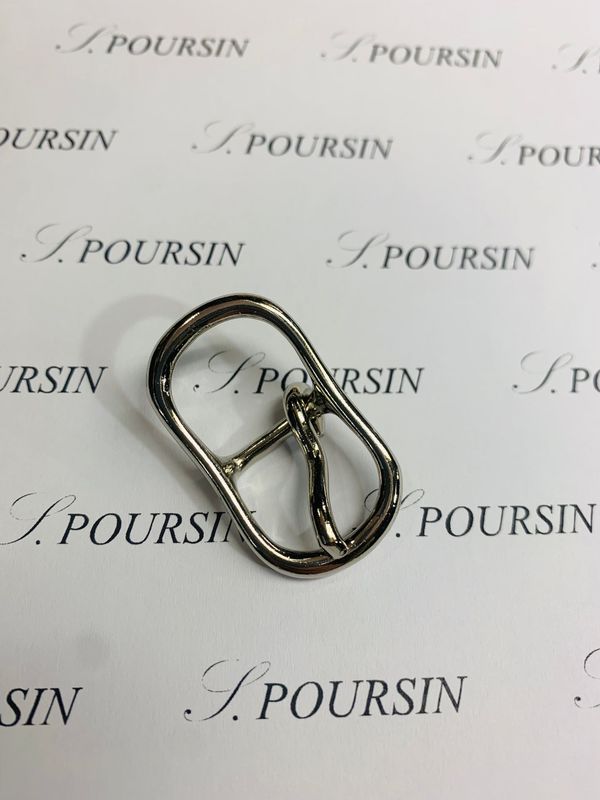 Boucle double 253/14 CH Laiton Poli Bille Nickel - lot de 2 pièces