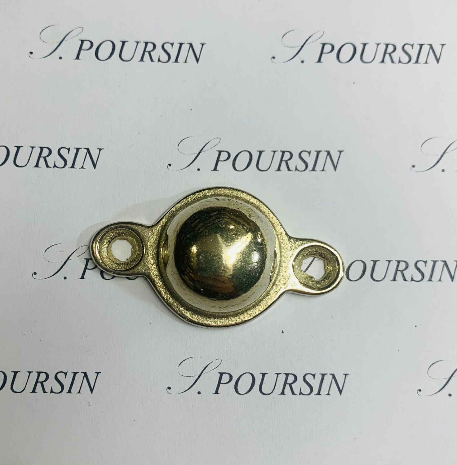 Cache Ecrou 23mm Maillechort Poli Bille- lot de 2 pièces