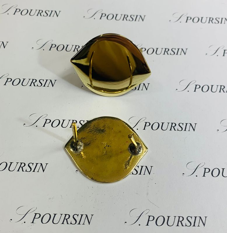 Ornement 660/40 à Tiges Laiton Poli Main - lot de 2 pièces