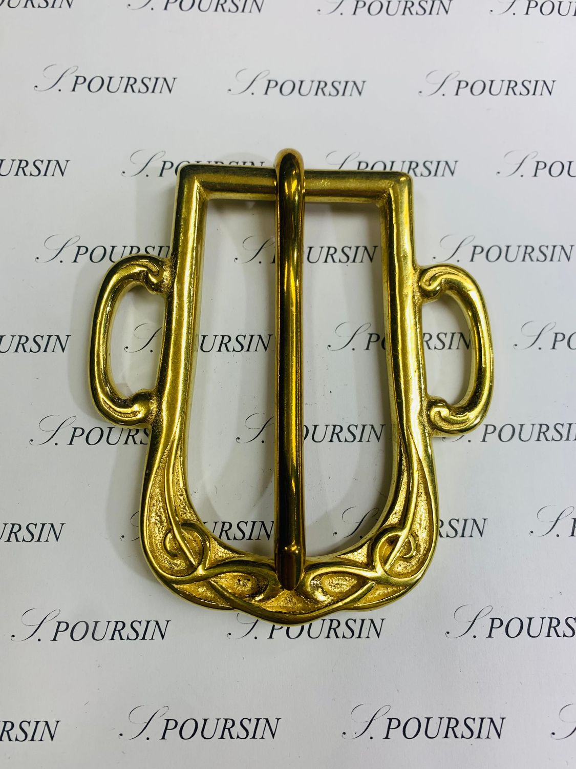 Boucle Mancelle "1900" 41mm Laiton Poli Bille - 1 pièce