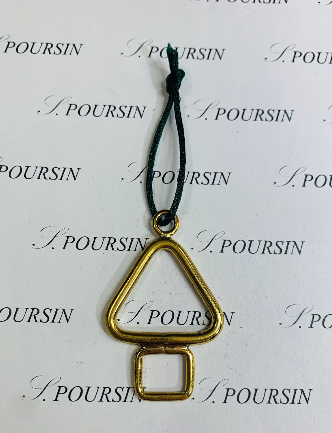 Ornement Sapin Noël  Laiton Poli  - 1 pièce