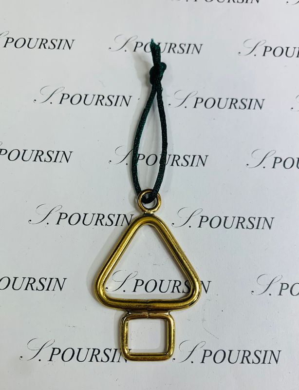 Ornement Sapin Noël  Laiton Poli  - 1 pièce