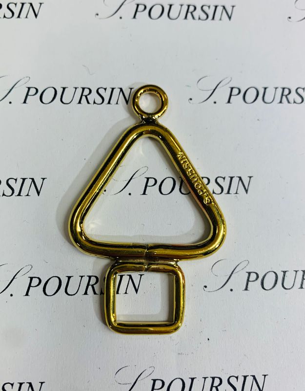 Pendentif Sapin Noël  Laiton Poli Main - lot de 5 pièces