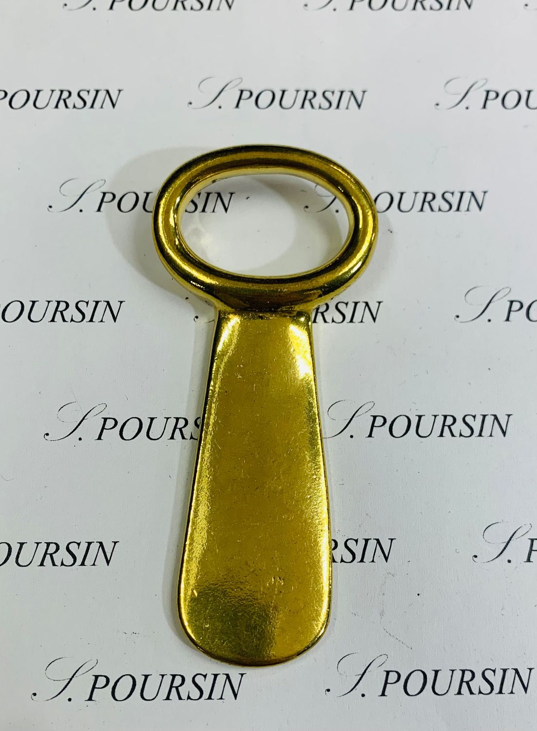 Chappe de Croupière Fixe Laiton Poli Bille- lot de 2 pièces