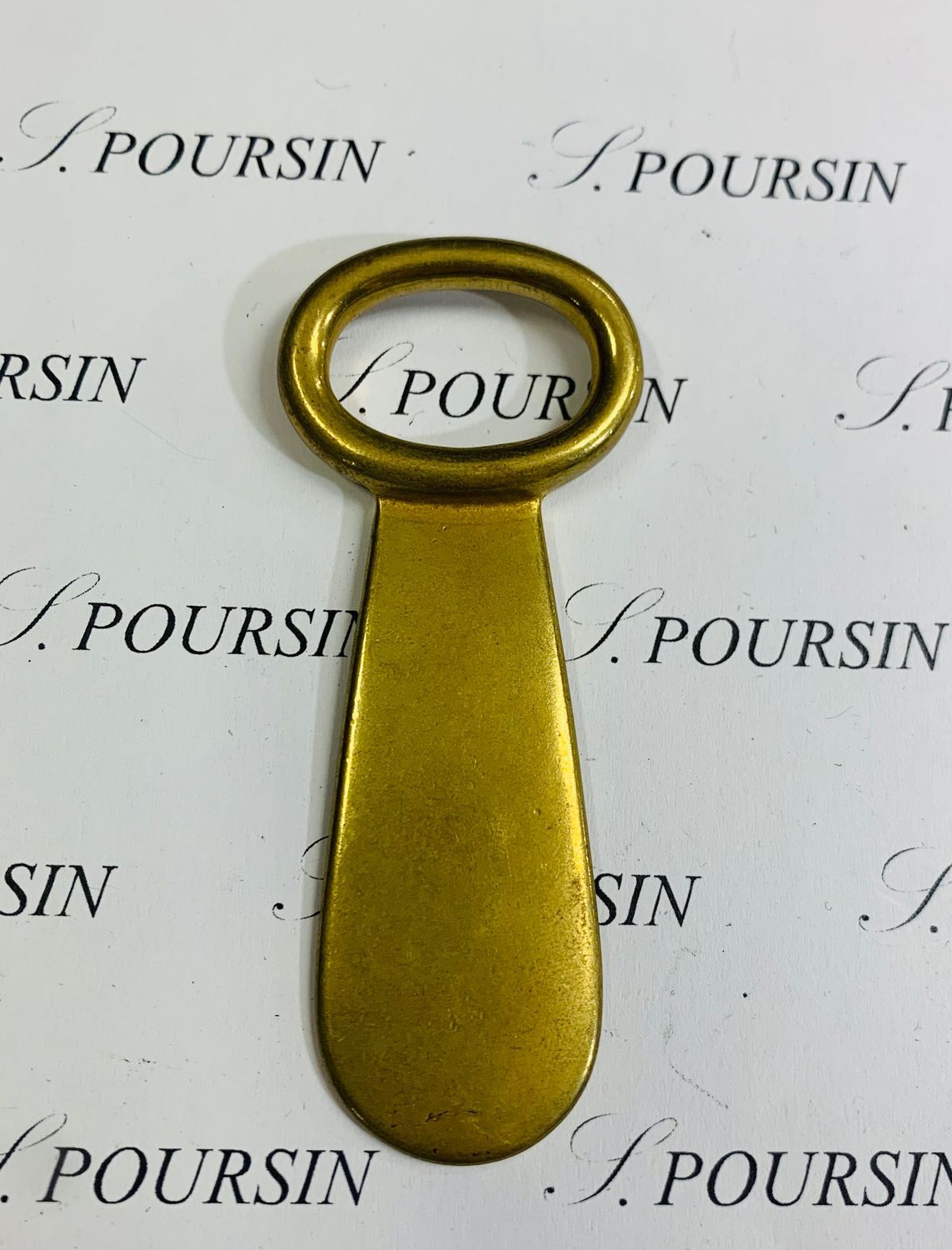 Chappe de Croupière Fixe "Poney" Laiton Poli Bille- lot de 2 pièces