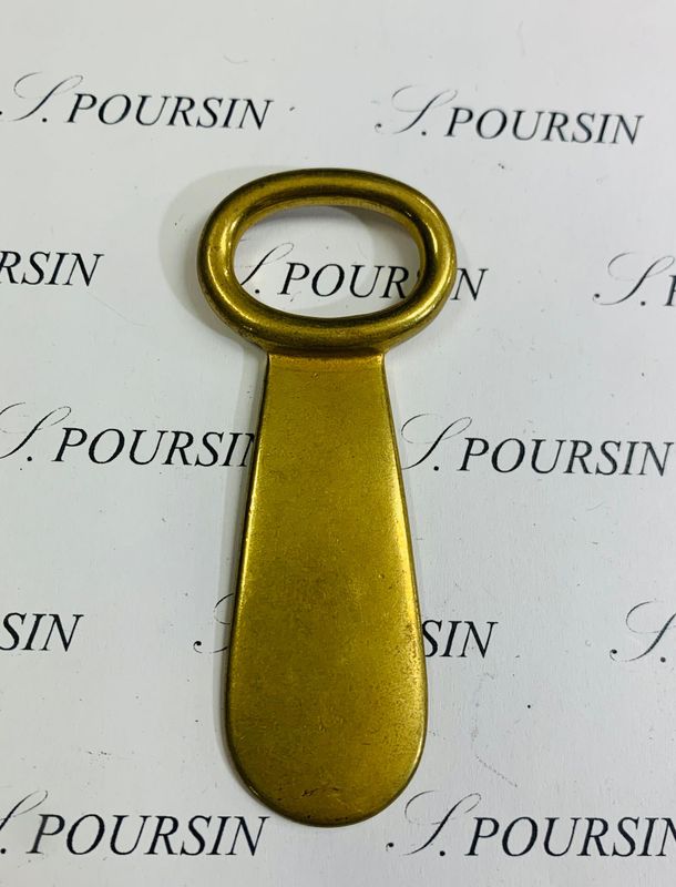 Chappe de Croupière Fixe "Poney" Laiton Poli Bille- lot de 2 pièces