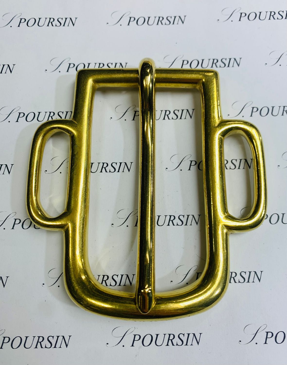 Boucle Mancelle Lyre 41mm CH Laiton Poli Bille - 1 pièce