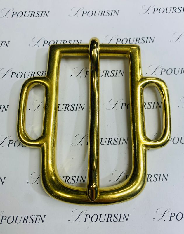 Boucle Mancelle Lyre 41mm CH Laiton Poli Bille - 1 pièce