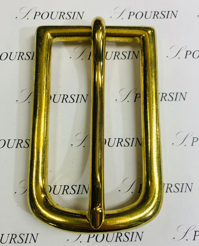 Boucle trait  Lyre 41mm CH  Laiton Poli Bille - 1 pièce
