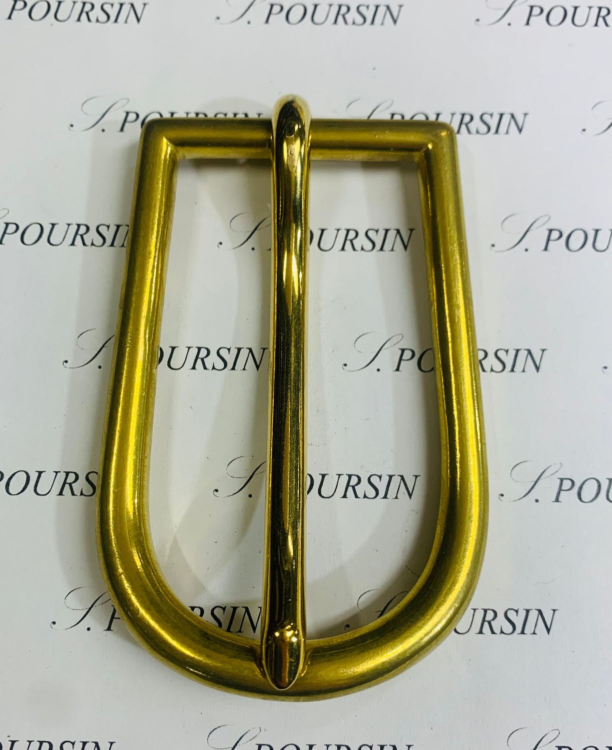 Boucle trait JA 41mm CH  Laiton Poli Bille -  1 pièce