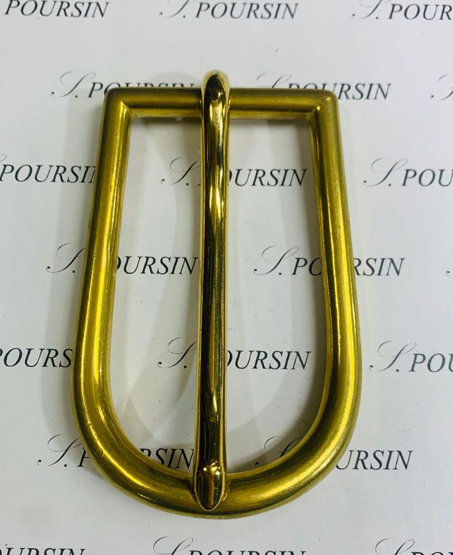 Boucle trait JA 41mm CH  Laiton Poli Bille -  1 pièce