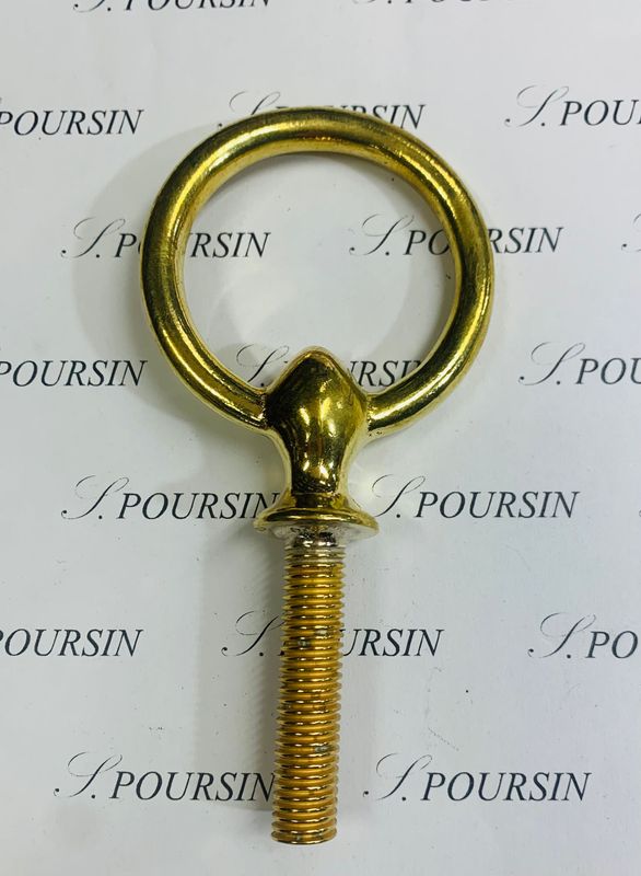 Clé de Sellette N°3 - 45mm - Laiton Poli Bille - 1 pièce