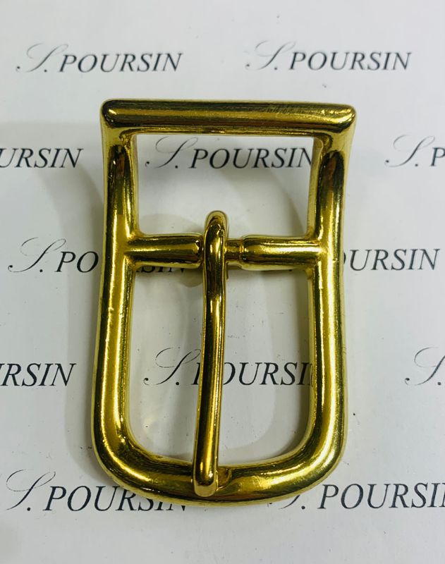 Boucle Porte Brancard 32 CH Lyre Laiton Poli Bille - 1 pièce