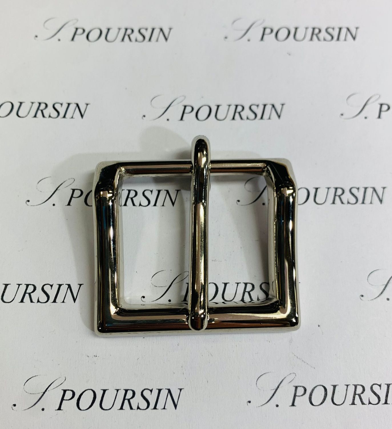 Boucle 627/32 Ardillon Fort Laiton Poli Nickel - lot de 2 pièces