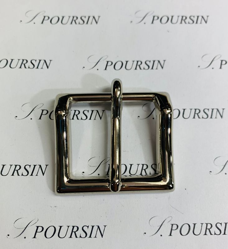 Boucle 627/32 Ardillon Fort Laiton Poli Nickel - lot de 2 pièces