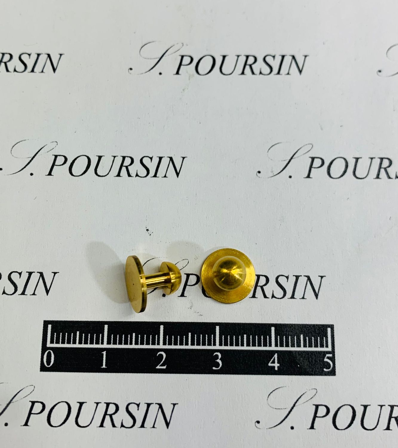 Bouton Double 10X9  Laiton  - lot de 10 pièces
