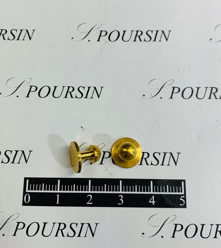 Bouton Double 10X9  Laiton  - lot de 10 pièces
