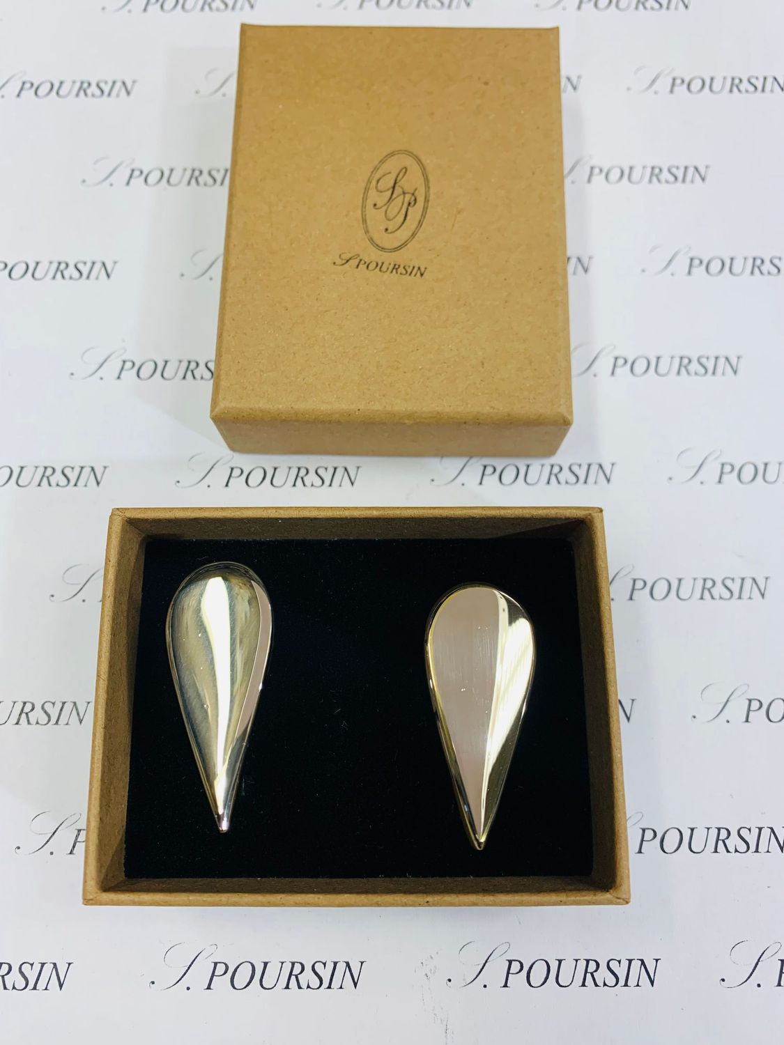 Ornement 804/40 à Tiges Laiton Poli Main Nickel - lot de 2 pièces