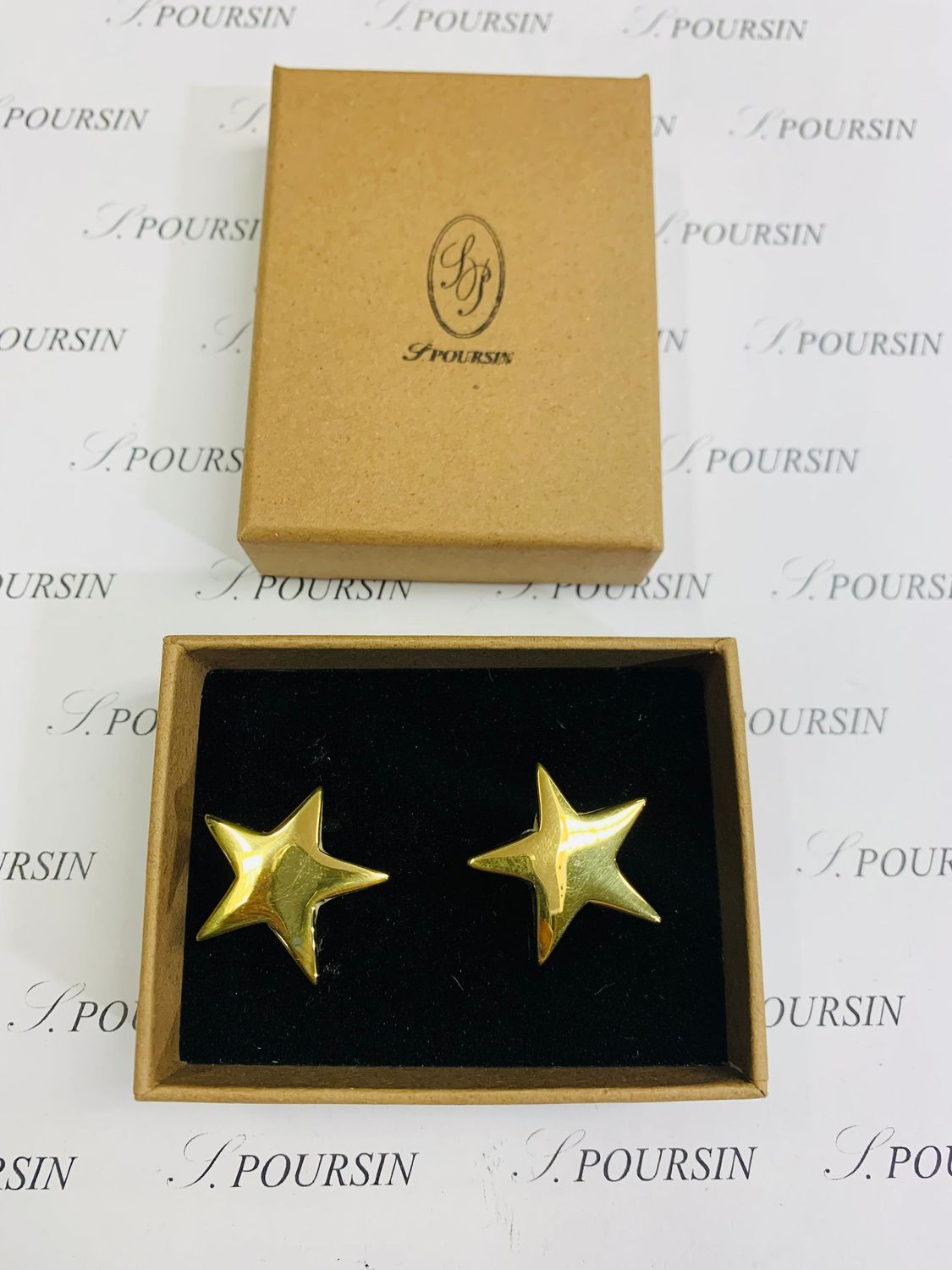Ornement Etoile 830/30 Laiton Poli - lot de 2 pièces