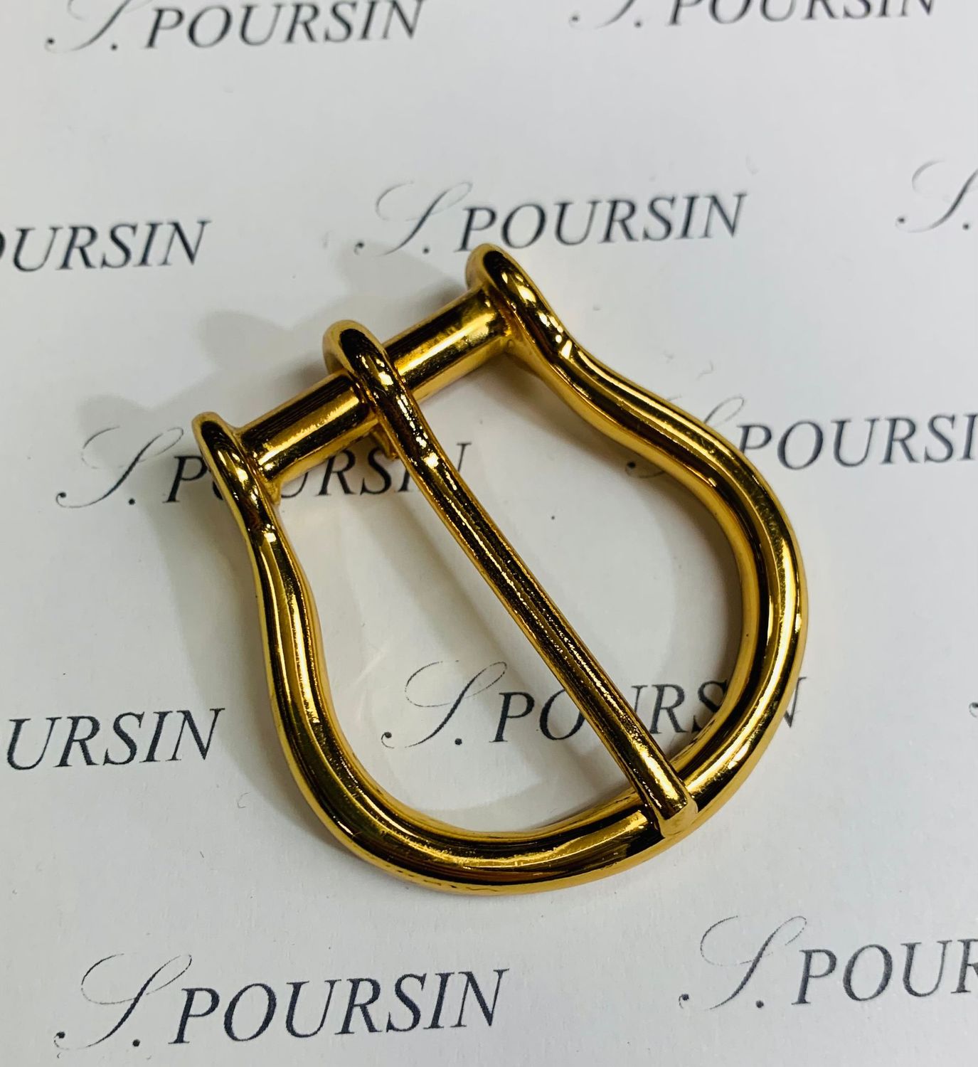 Manillon 25mm Laiton Poli Doré Or3N Verni - lot de 1 pièce