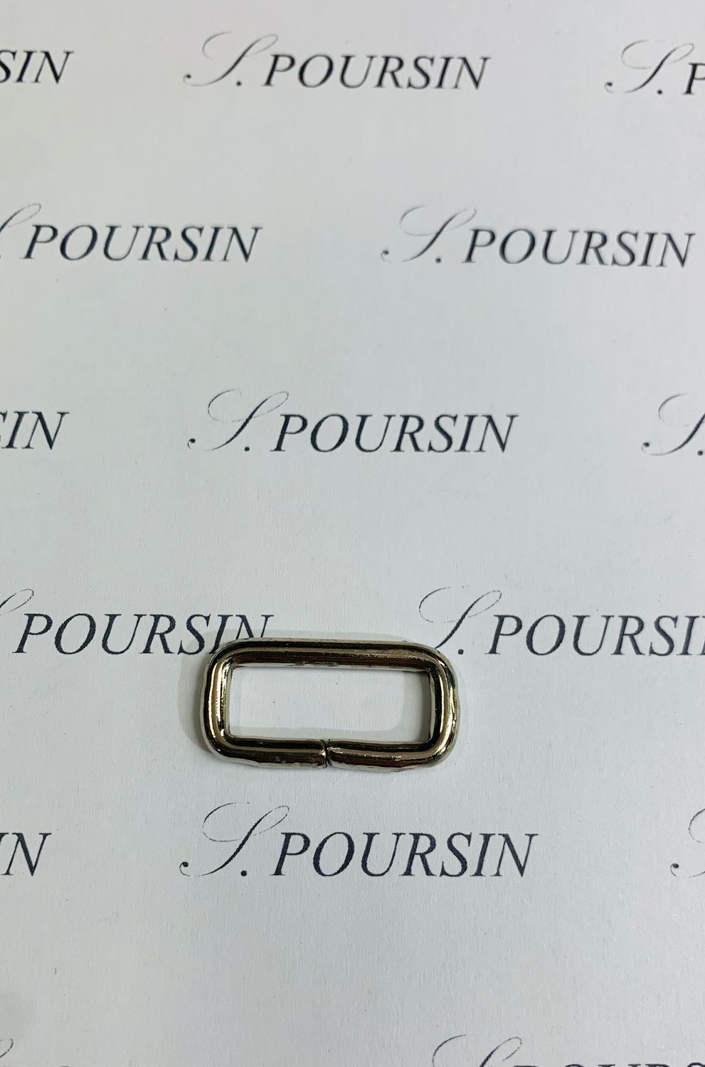 Passant 20x7 30 Non Soudé Laiton Poli Bille Nickel - lot de 10 pièces