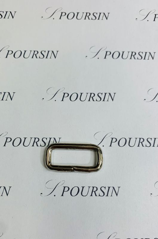 Passant 20x7 30 Non Soudé Laiton Poli Bille Nickel - lot de 10 pièces