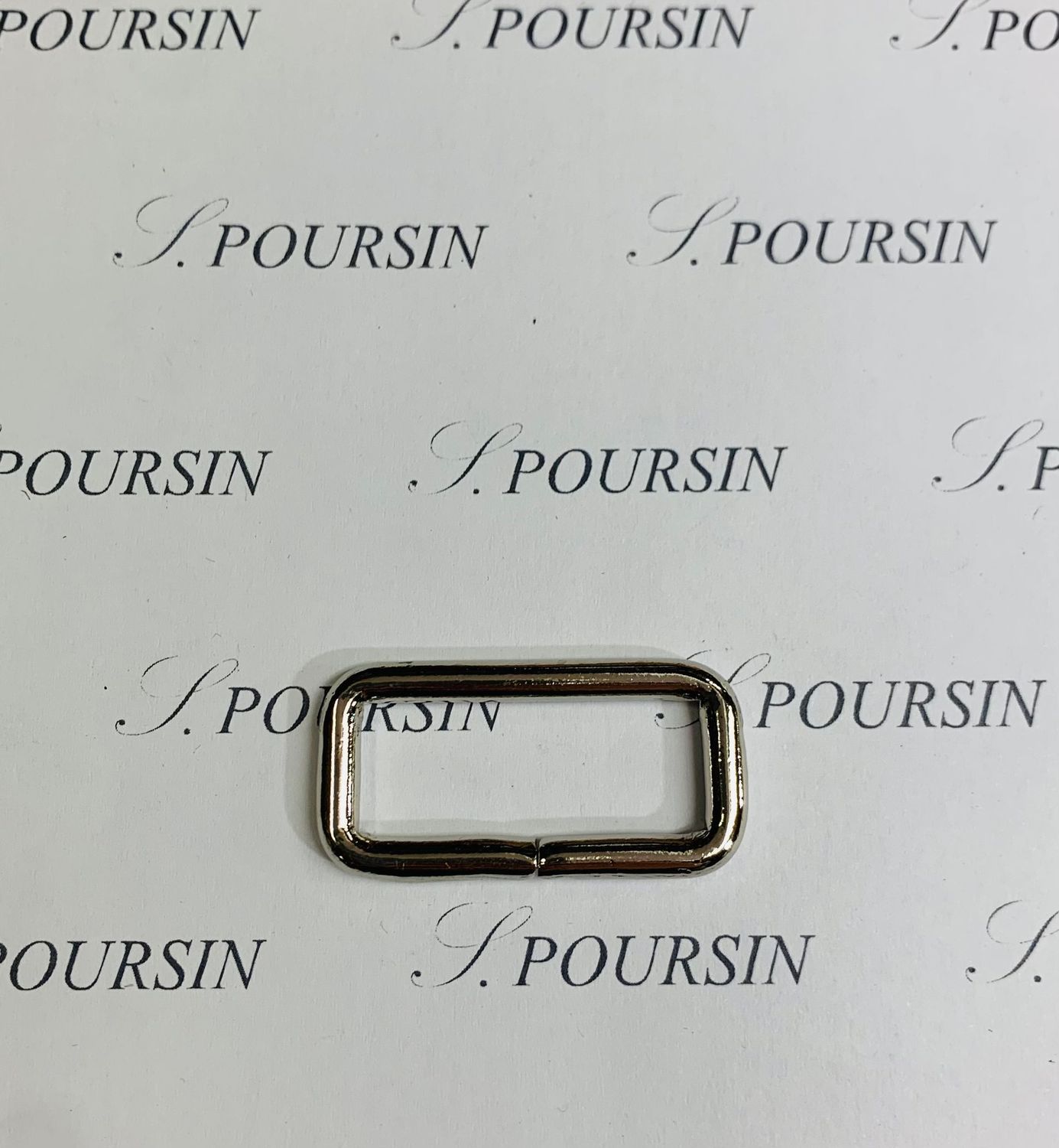 Passant 30,5X11,5 39 Non Soudé Laiton Poli Bille Nickel - lot de 10 pièces