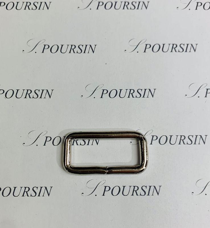 Passant 30,5X11,5 39 Non Soudé Laiton Poli Bille Nickel - lot de 10 pièces